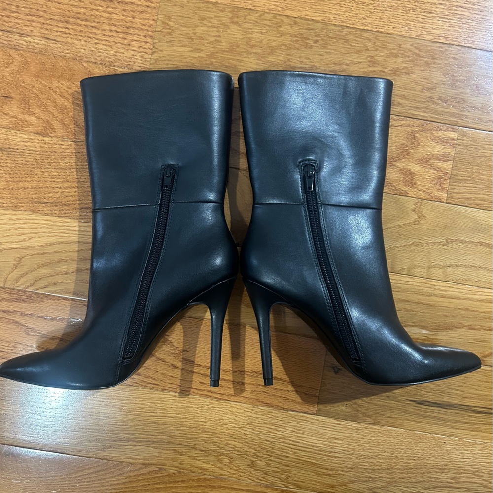 Charles By Charles David Palisades Black Mid Calf Heeled Boots 8 NWOB - Picture 9 of 16